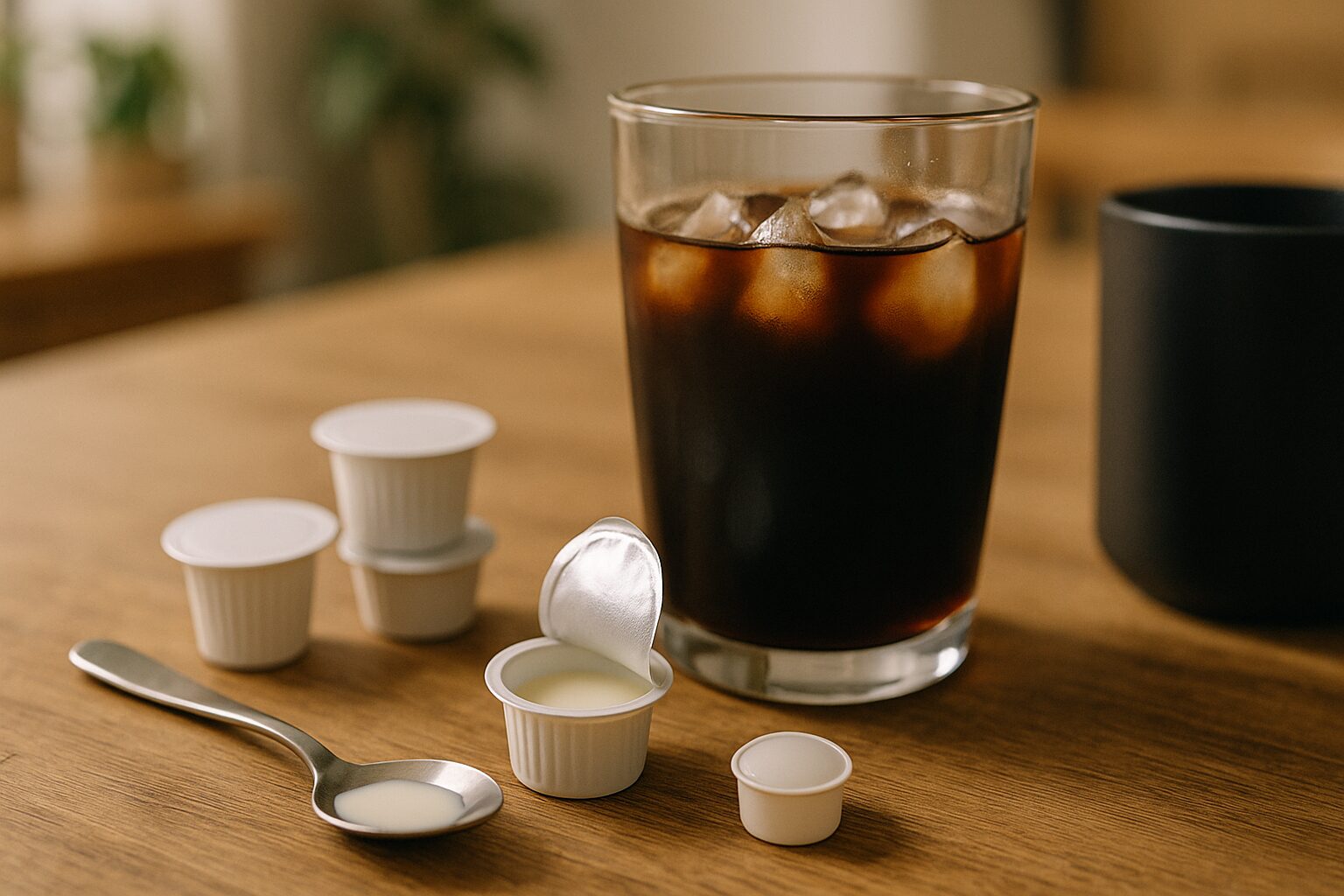 コーヒーポーション 体に悪い連想の無地容器