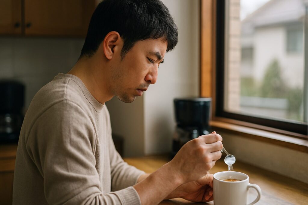 ネスレブライトの特徴と成分を紹介するコーヒーシーン