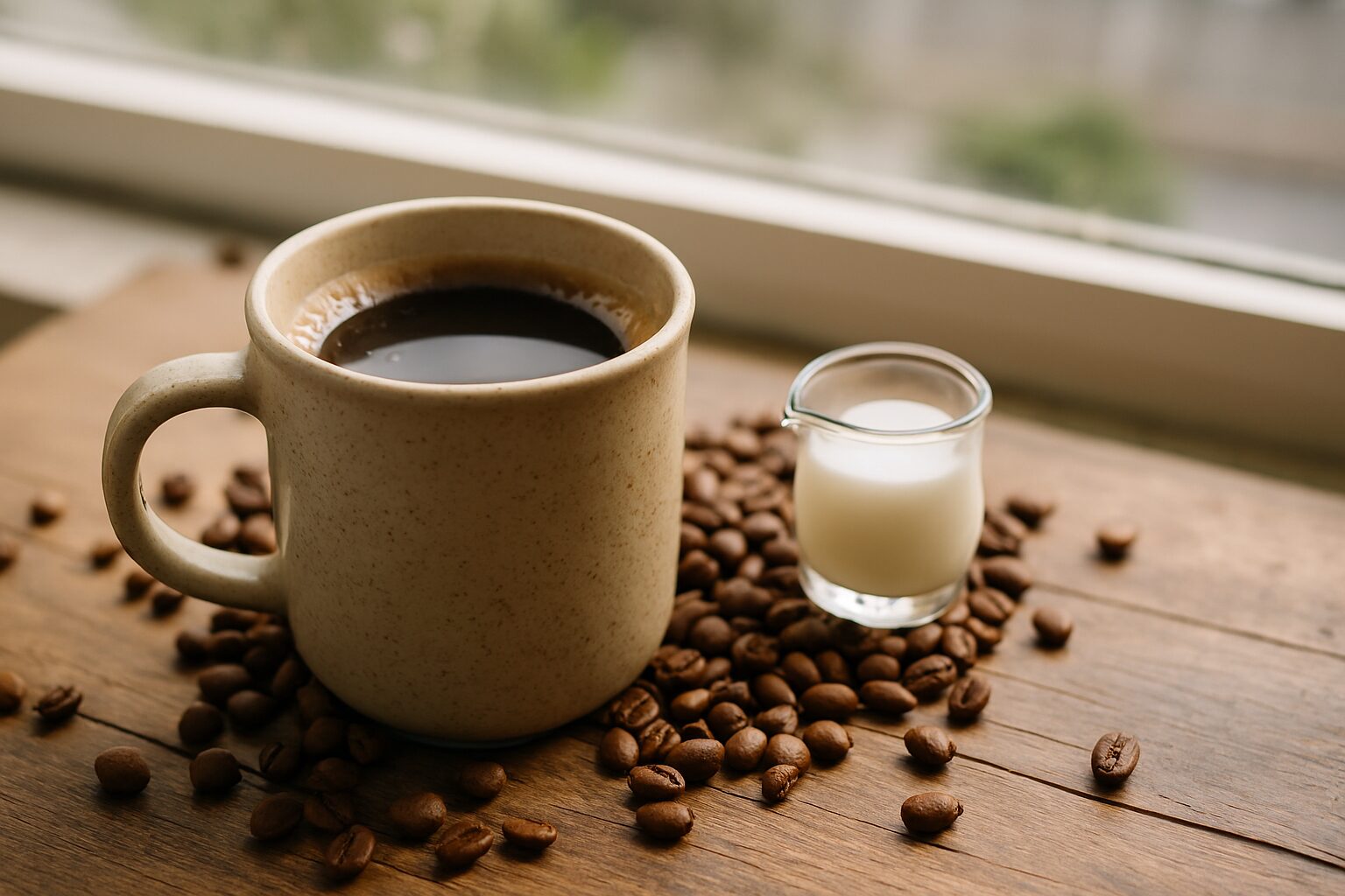 コーヒーとクリープの自然な質感
