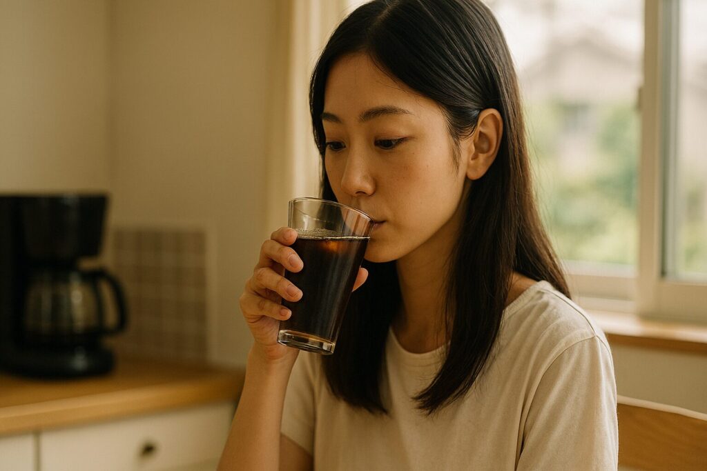 日本人女性が楽しむ氷なしアイスコーヒー