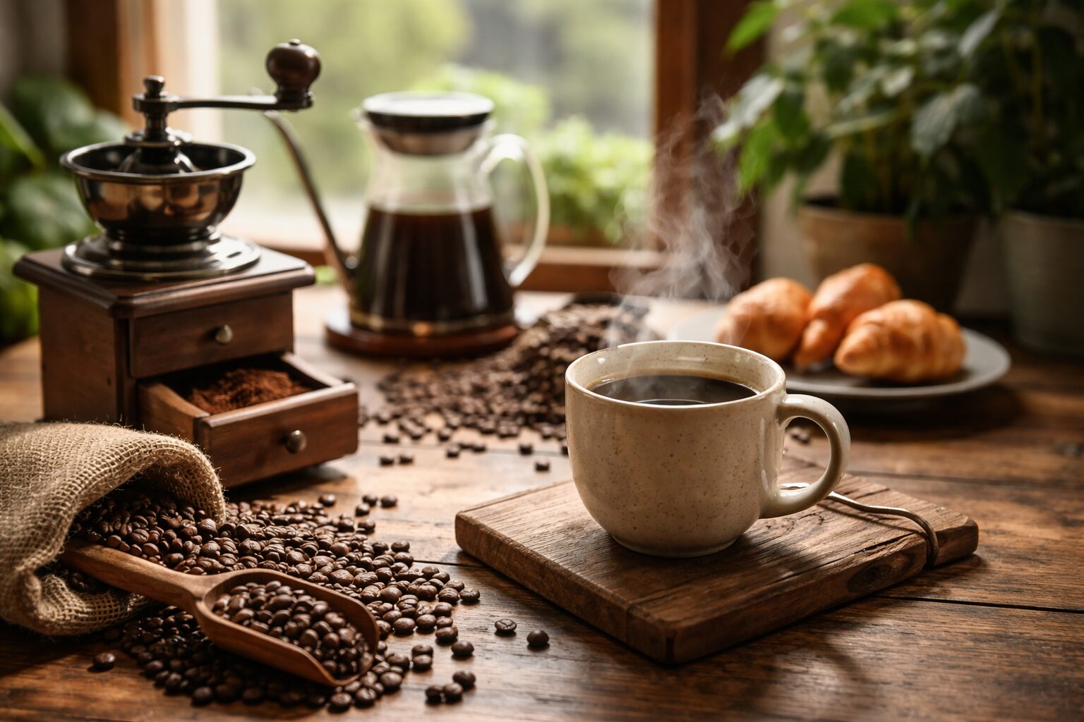 温かなコーヒーの風景