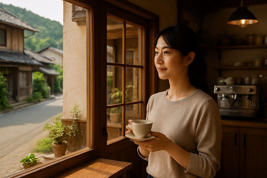 甘い考えの人が村にカフェを開く