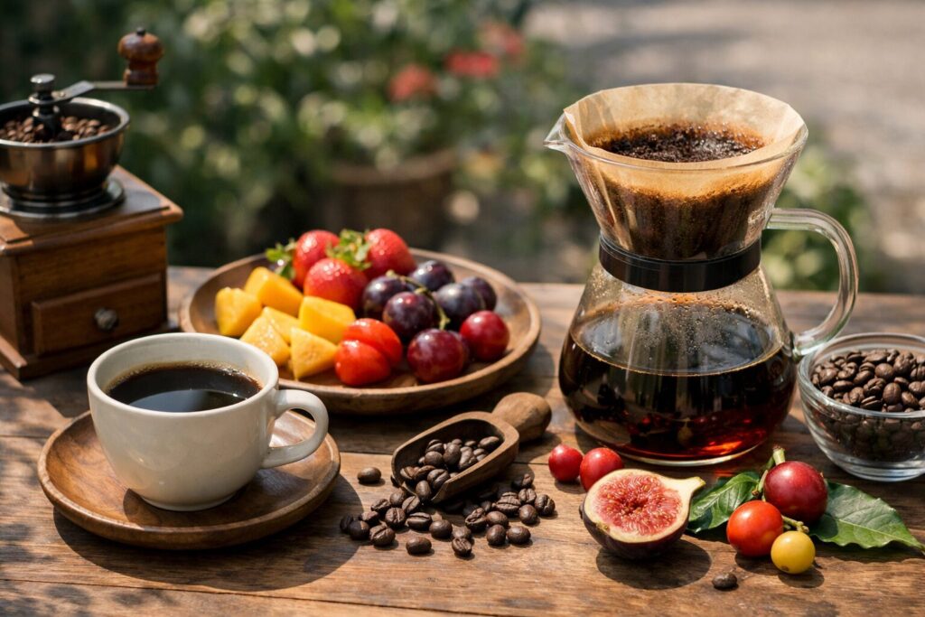 フルーティーな香りのコーヒー