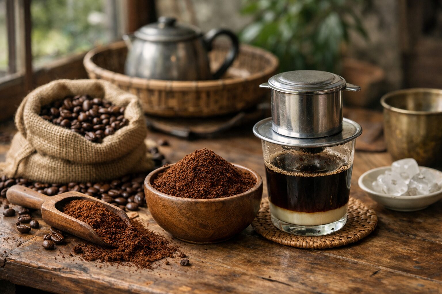 ベトナム産コーヒー粉の質感