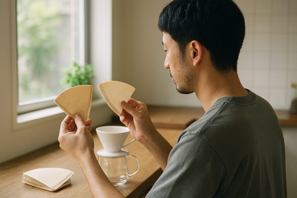 日本人男性が確認するコーヒーフィルターサイズ選び