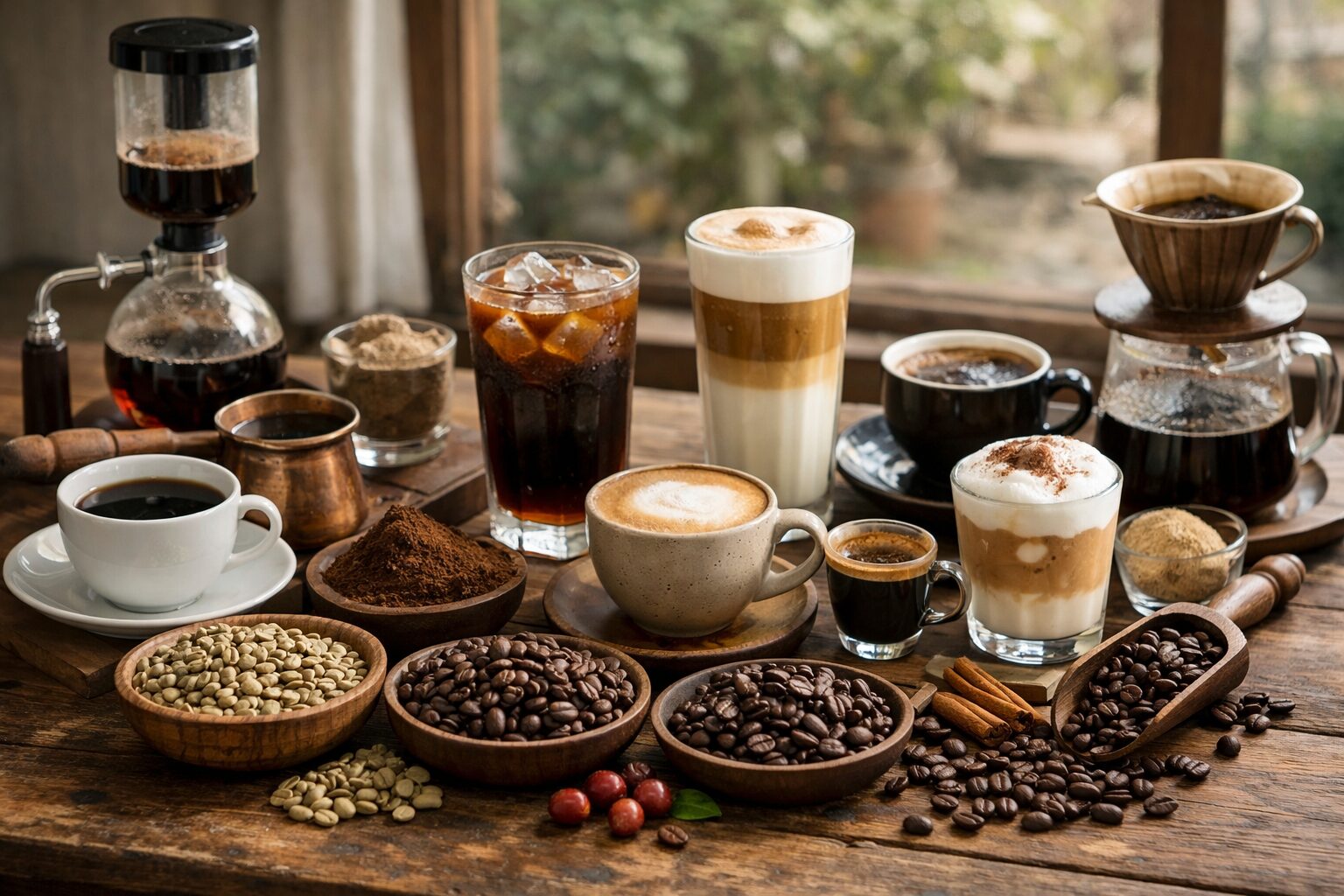 長い名前のコーヒー種類比較表