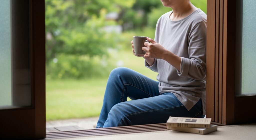 日本人男性がダイソードリッパーでコーヒー抽出