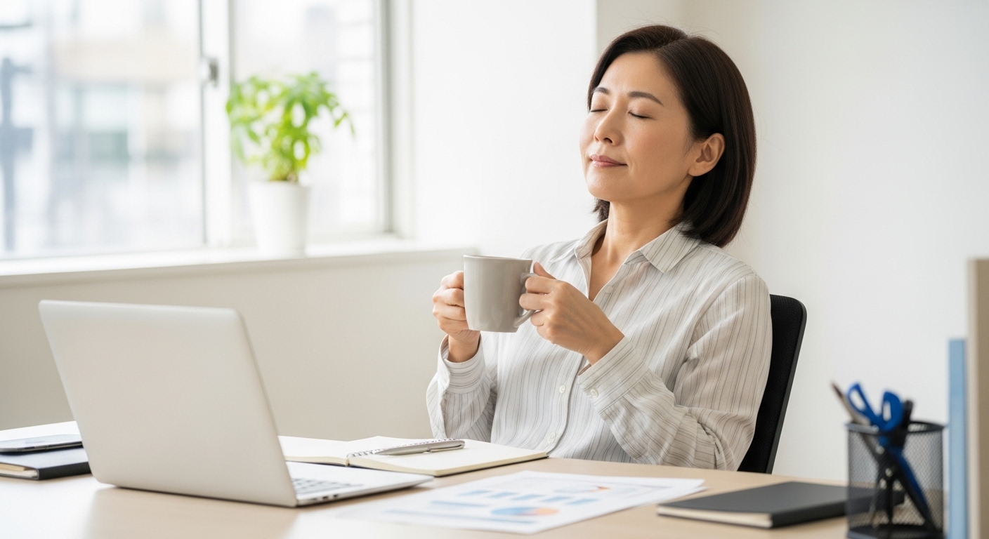 日本人女性がコスタリカコーヒーを淹れる様子