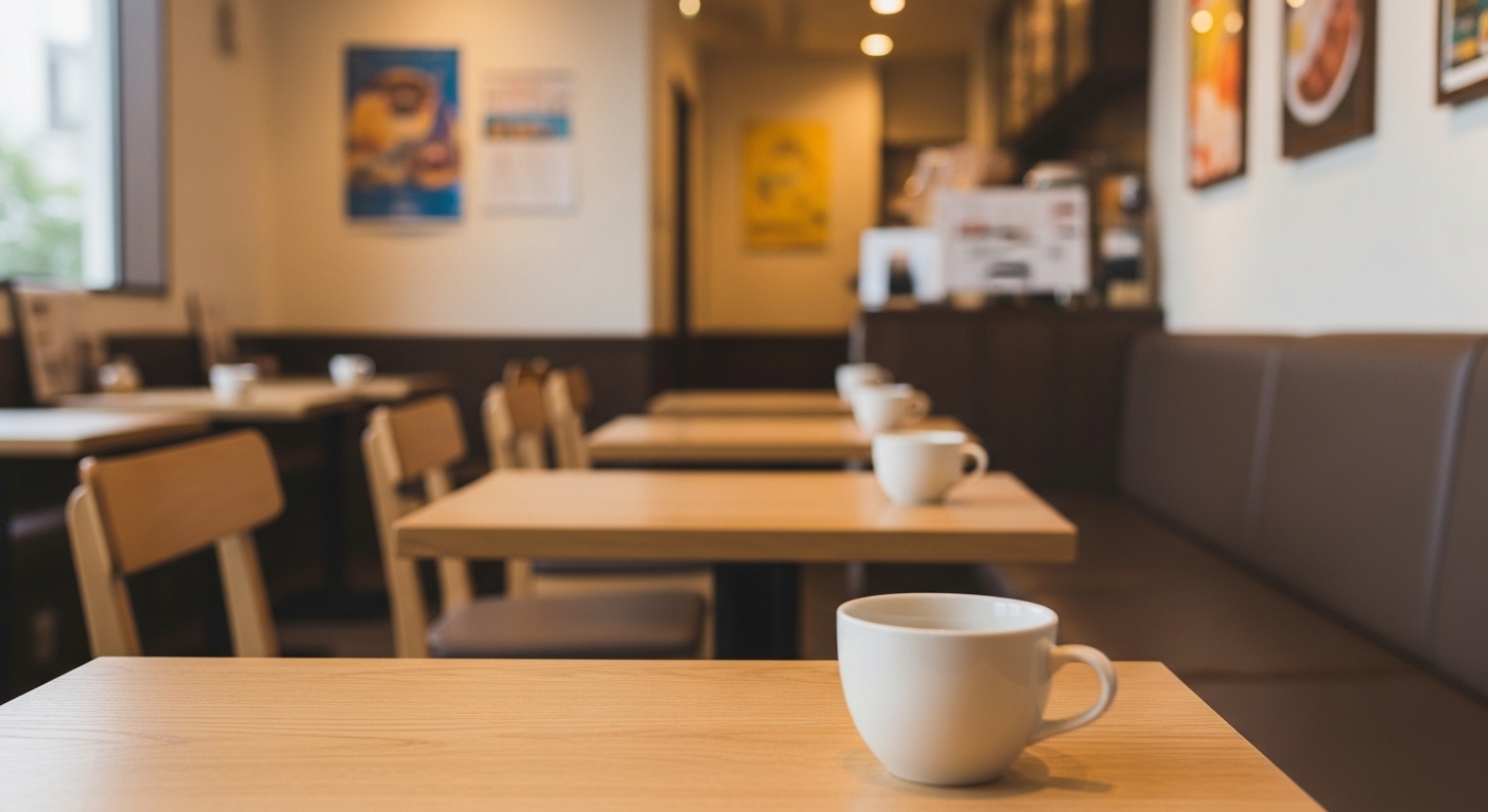 朝のアイスコーヒーと光