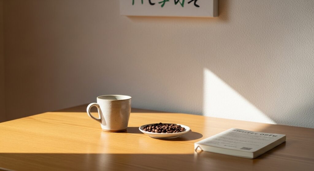 アイスコーヒーシロップと砂糖の違いによる味わいの変化を比較する冷たいコーヒーのイメージ