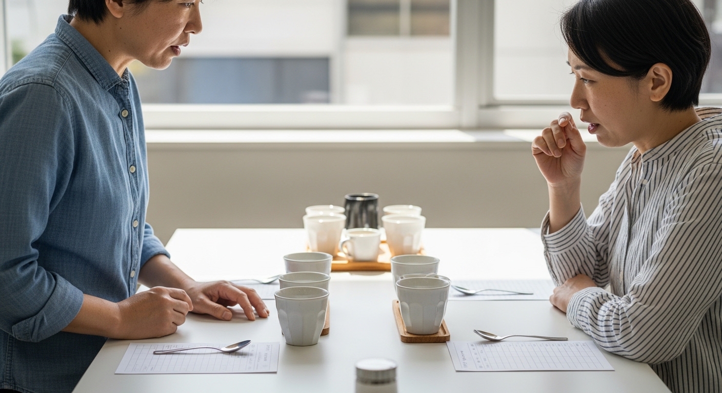 日本人女性がダイソードリッパーで丁寧に抽出