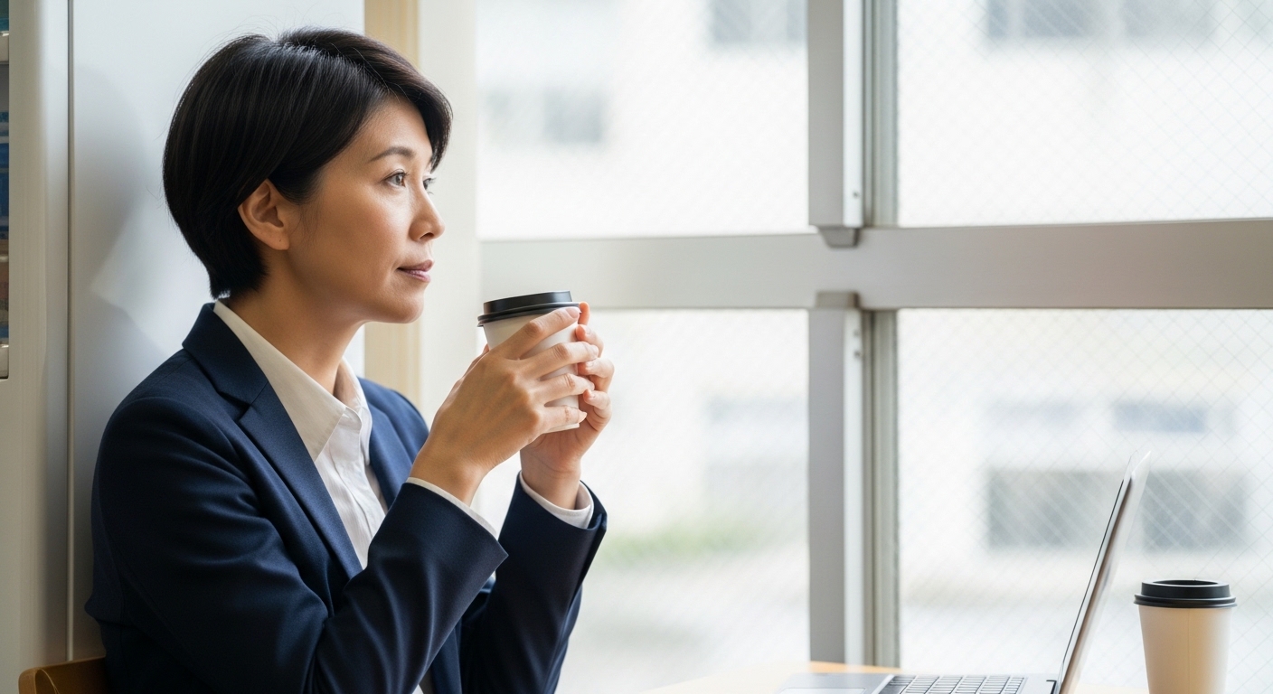 日本人女性がペーパーレスドリッパーで淹れる