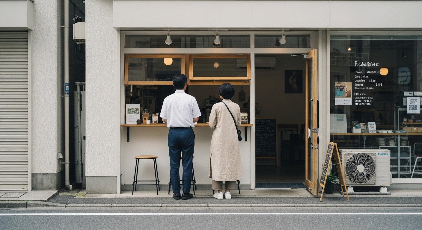 ふるさと納税でコーヒーミルを比較検討しながら、手動と電動の違いや刃の種類を確認している男性のコーヒー時間