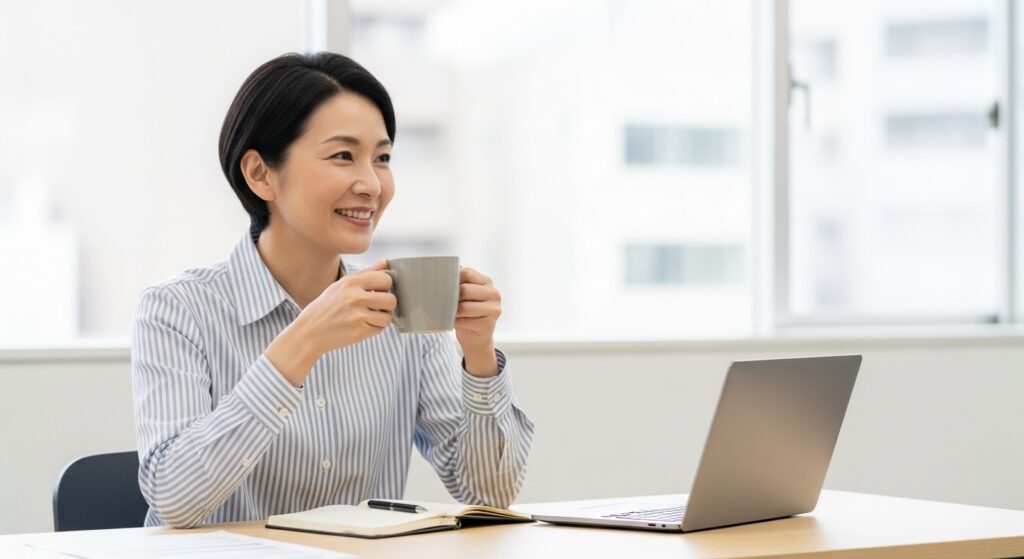 日本人女性が珈琲店選びを検討