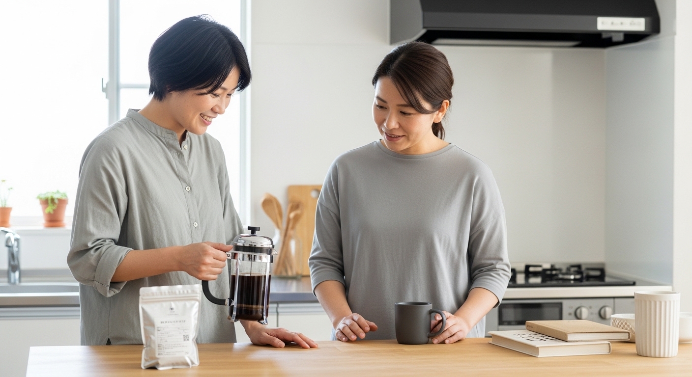 日本人女性がセリア代用品で贅沢コーヒー