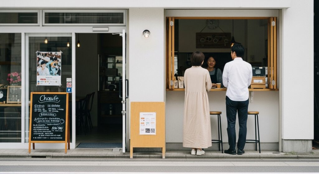 日本人男性が滴下式で水出しコーヒーを抽出