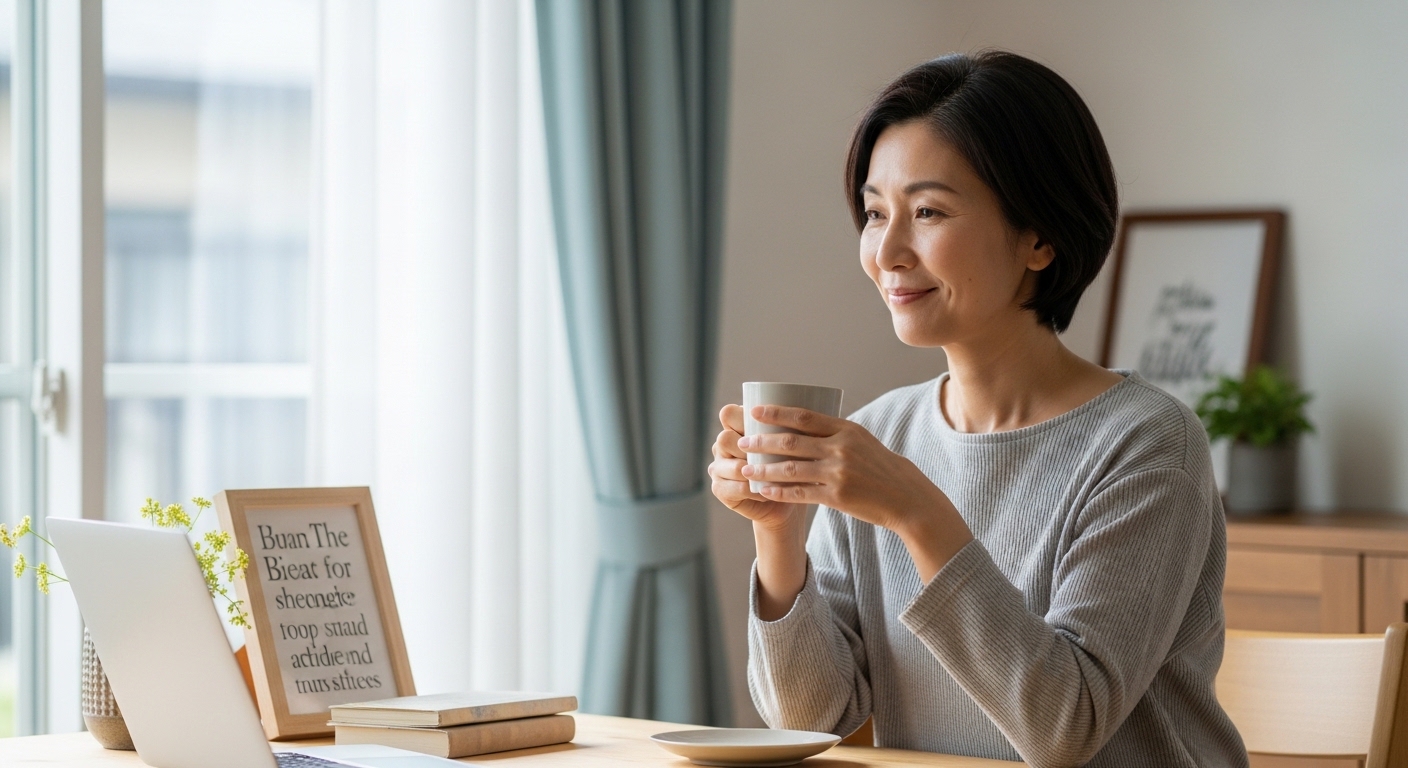 ルンゴ アイスコーヒーを透明グラスで味わいながら、窓辺でゆったり読書を楽しむ女性のひととき