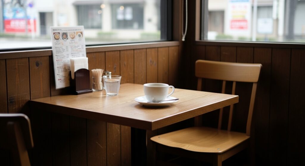 アメリカーノコーヒーを作るためにエスプレッソとお湯の比率を調整しながら淹れているカフェ風シーン