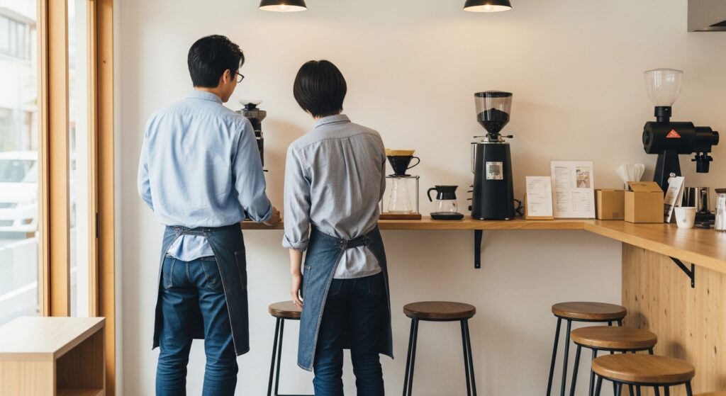 ダイソーの500円コーヒードリッパーでハンドドリップを楽しむコーヒー器具の使用イメージ