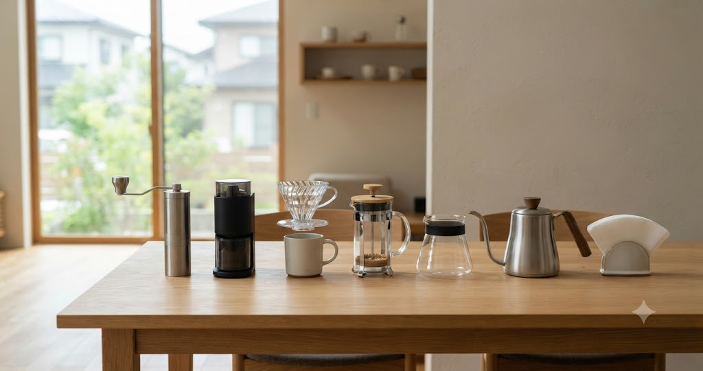 電動コーヒーミルを1万円で選ぶ|価格以外に比較したいポイント 17 コーヒーサーバー抽出を表すイメージ画像