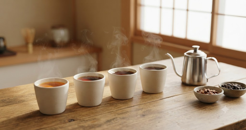 無印のコーヒー豆はまずい?合わないと感じる理由を解説 17 コーヒー飲み比べを表すイメージ画像