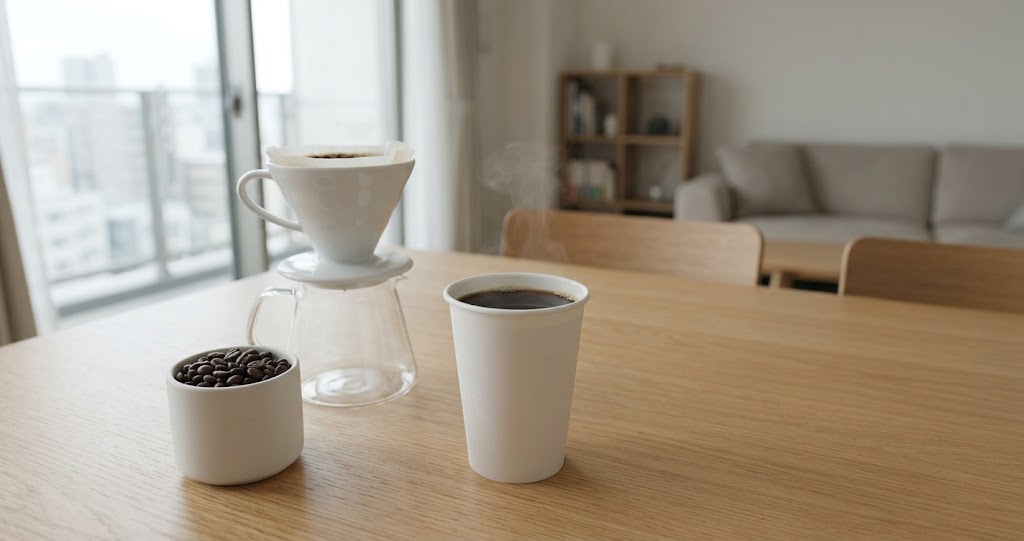 コーヒーの美味しいコンビニはどこ?選ぶ軸が答えを変える 17 各コンビニのコーヒーを比較する様子を表すイメージ画像