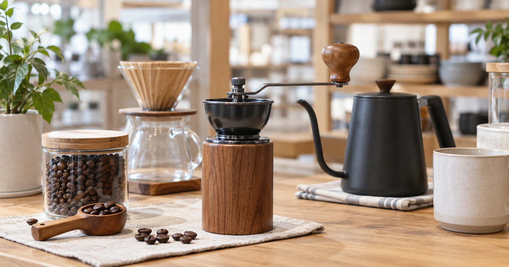 コーヒーミルの特徴や使い方を表すイメージ画像